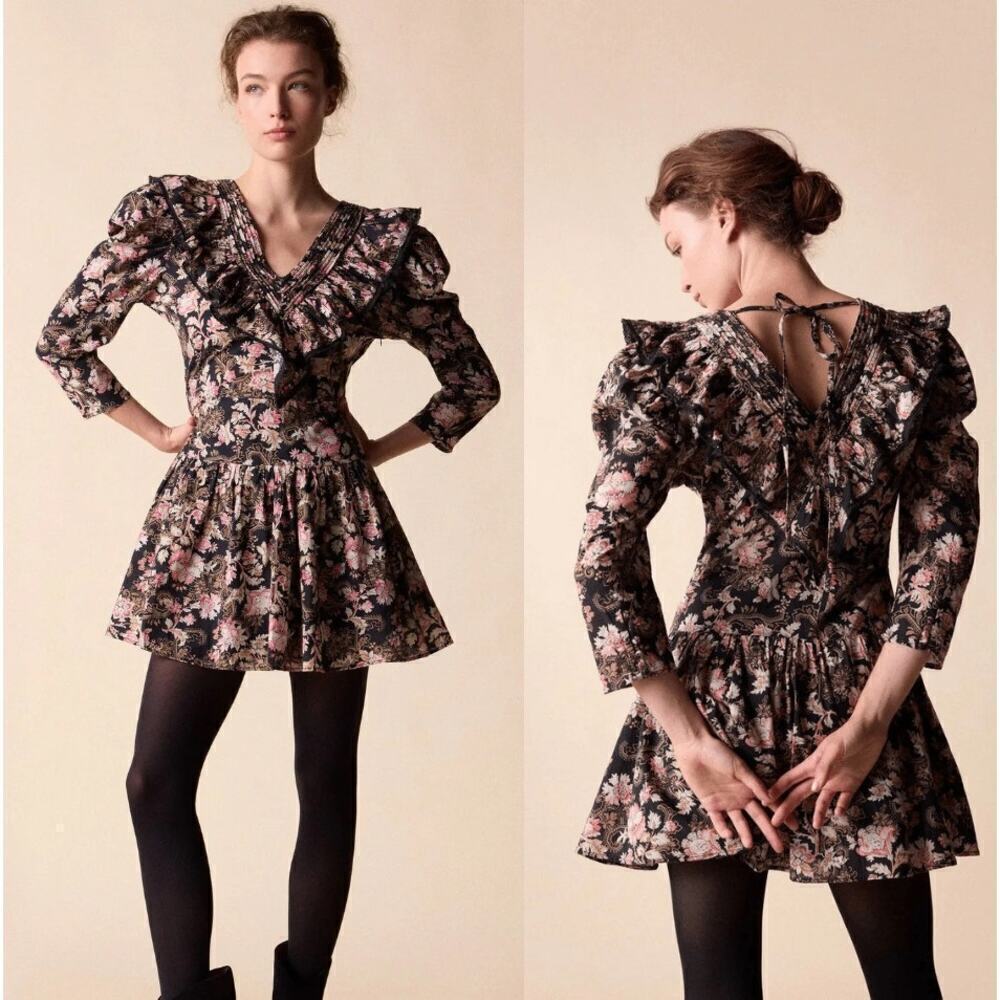 ST. ROCHE Hatfield Mini Dress in Belladonna Print Size‎ 4